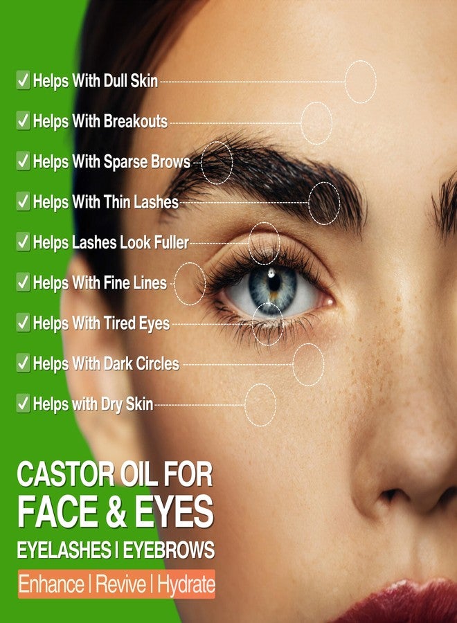 SELFWISE Organic Castor Oil For Face Moisturizer, Eyes, Eyelashes, Eyebrows, Wrinkles with Jojoba, Rosehip, Grapeseed, Squalane, Palmarosa, Bergamot and Vitamin E for Gentle Skin, Men & Women 1oz - Image 3